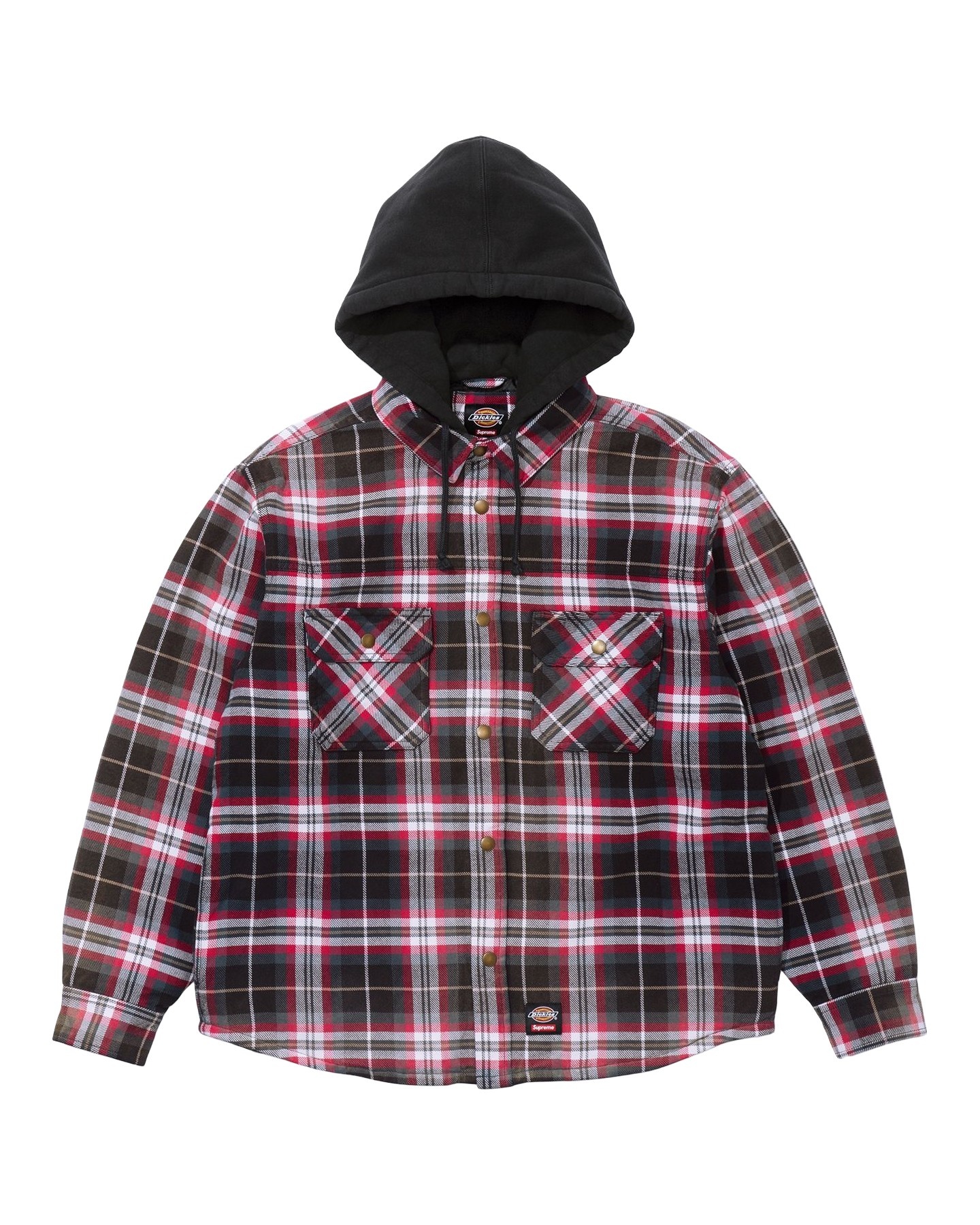 Supreme®/Dickies® Lined Zip Up Hooded Flannel Shirt view 2